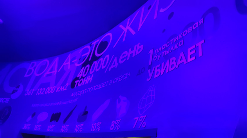 Просветительская инфографика о загрязнении морей