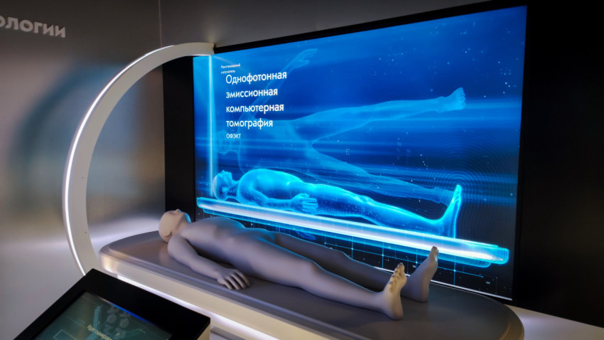 Экспозиция ОФЭКТ в зоне «Ядерная медицина» павильона «АТОМ»