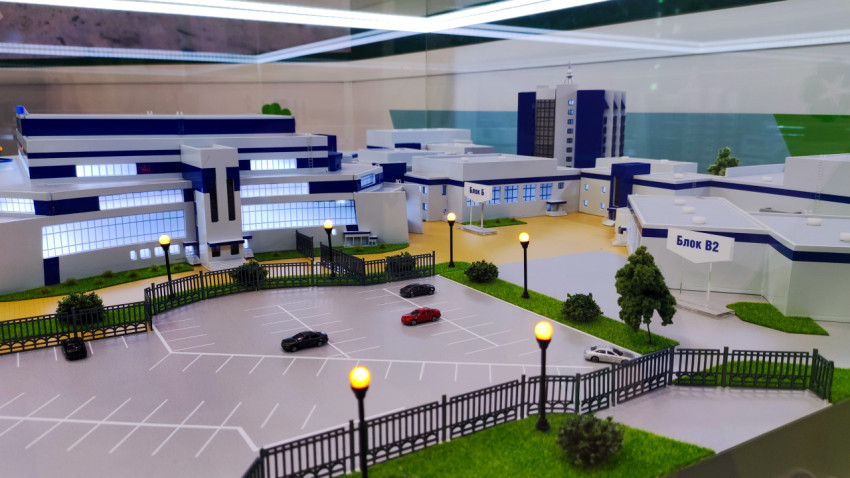 Архитектурный макет Дворца единоборств в Брянске на выставке «Россия»