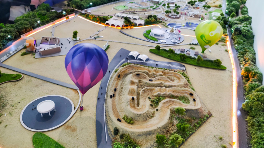 Архитектурная модель «Зелёного острова» с обзором рекреационных зон