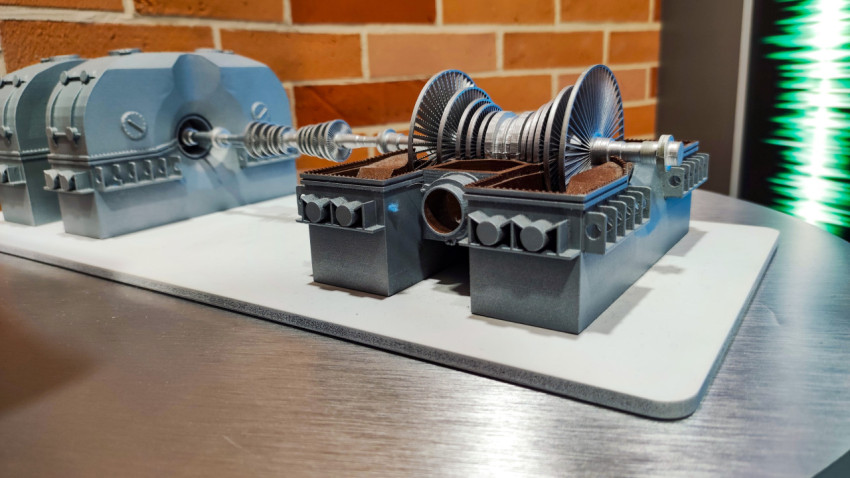 Демонстрационная модель турбинного блока на выставочном стенде
