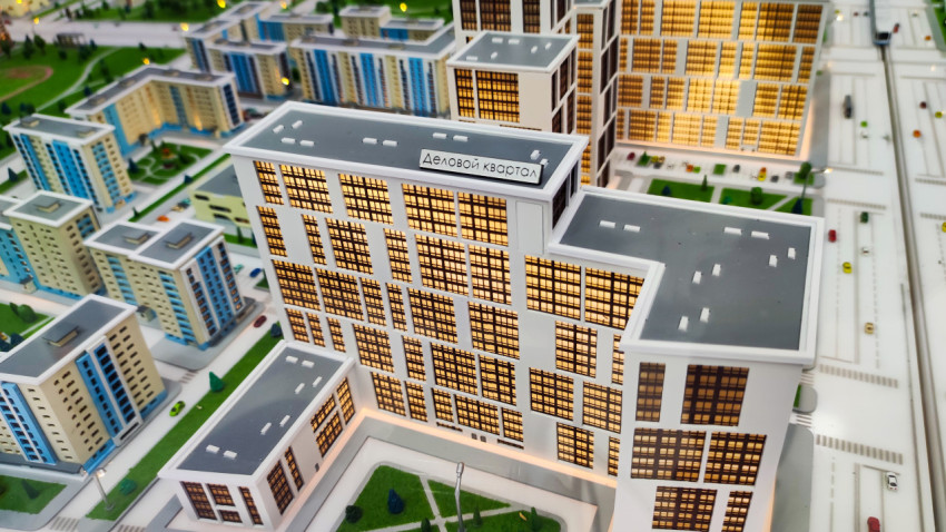 Офисный комплекс «Деловой квартал» на крупном городском макете