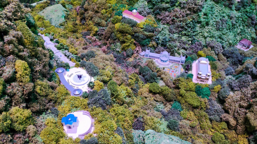 Макет архитектурных объектов Железноводска в экспозиции Ставропольского края