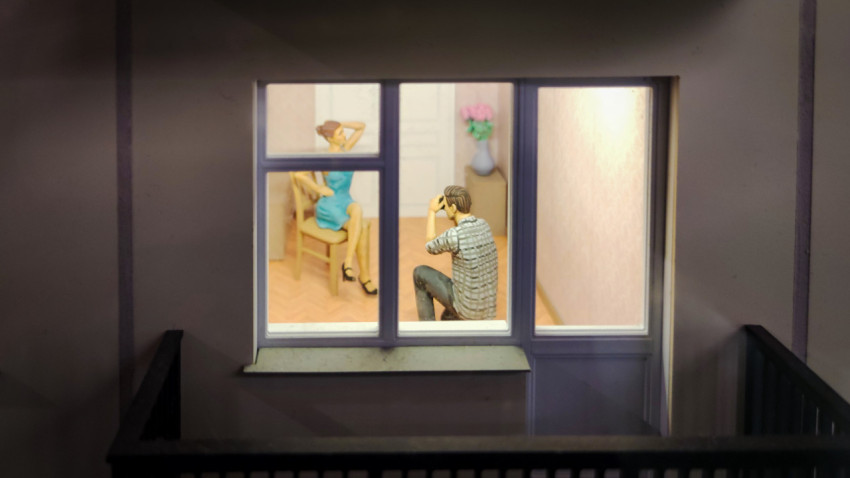 Диорама квартиры с фотосъёмкой через окно в павильоне «АТОМ»