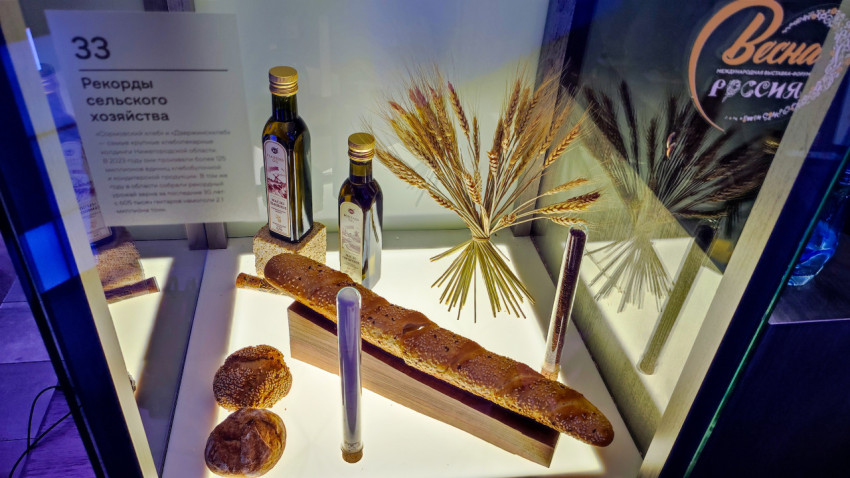 Экспозиция сельскохозяйственной продукции и хлебобулочных изделий