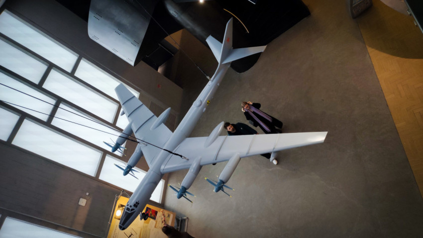 Модель самолёта с ядерной установкой в экспозиции павильона «АТОМ»