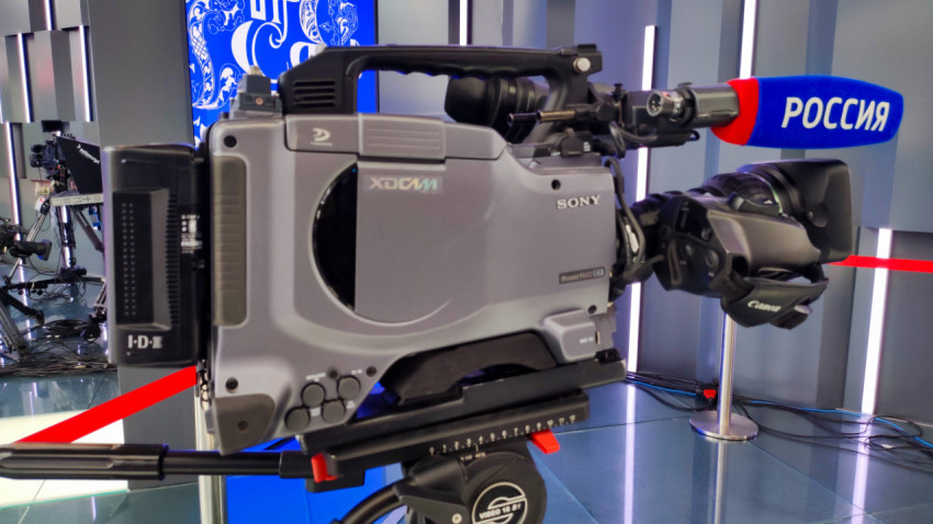 Телевизионная камера Sony XDCAM на стенде «Россия 1»