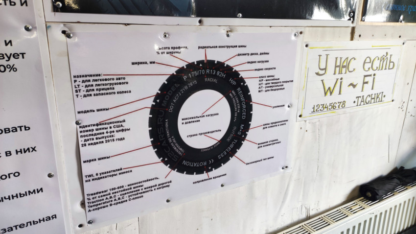 Информационный стенд о маркировке автомобильных шин