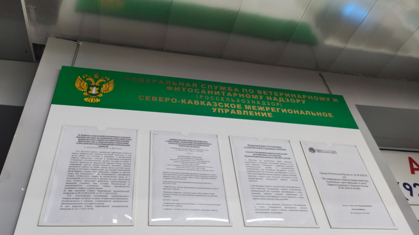 Верхняя часть информационного стенда с гербом и названием ведомства