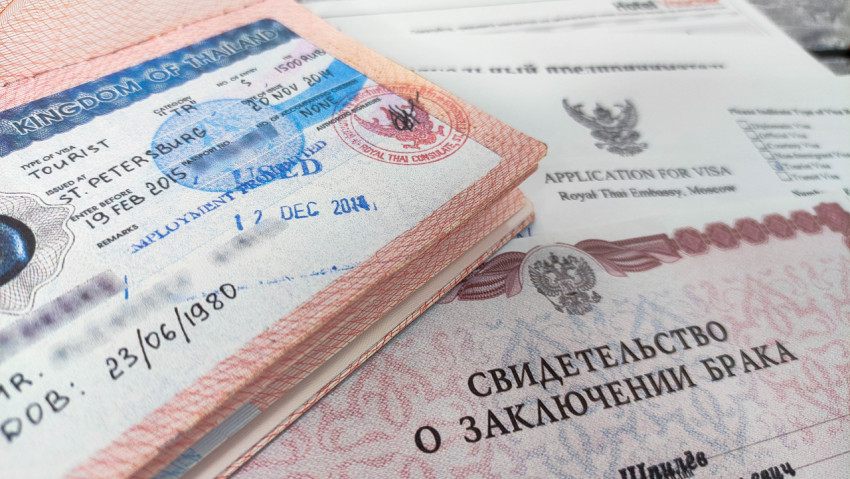 Свидетельство о браке, виза и анкета на визу в Таиланд