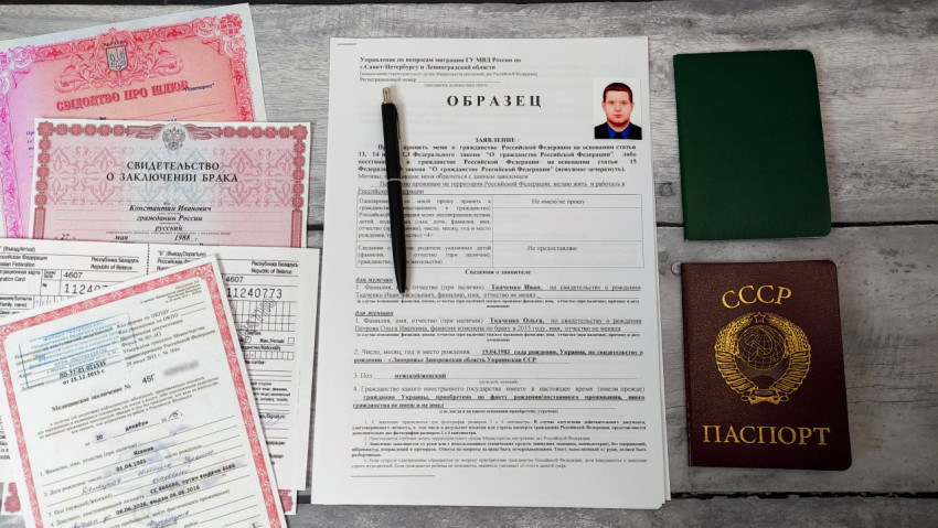 Заявление и подтверждающие документы для оформления гражданства России