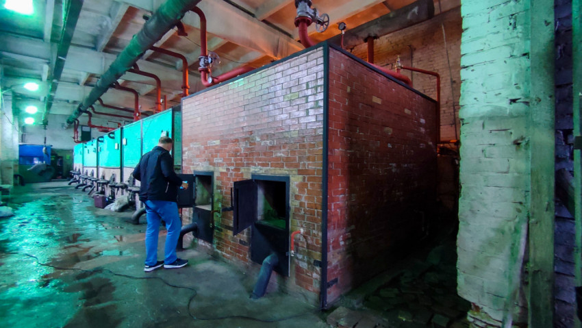 Осмотр кирпичных топок в котельной
