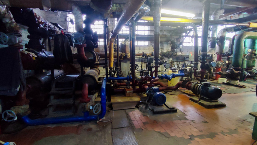 Общий вид трубопроводной системы котельной