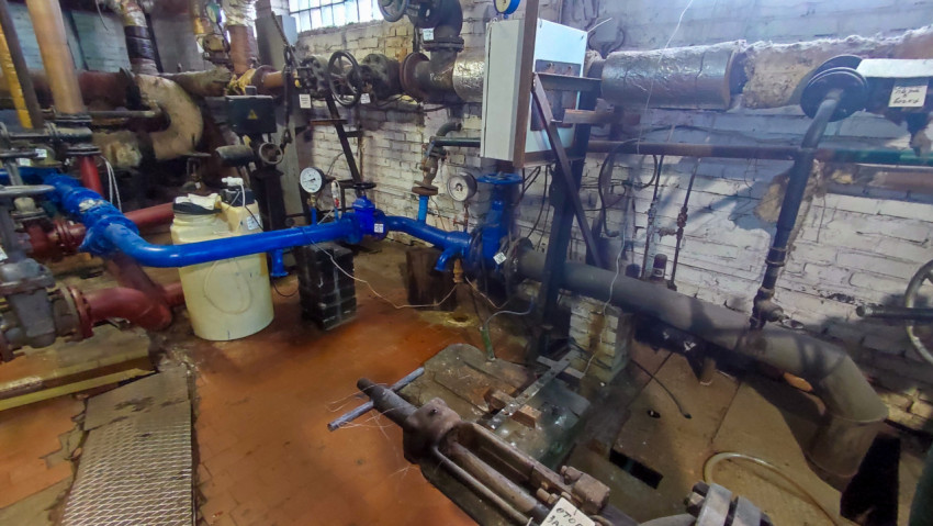 Контрольный участок трубопроводов в ЦТП с дозирующим баком