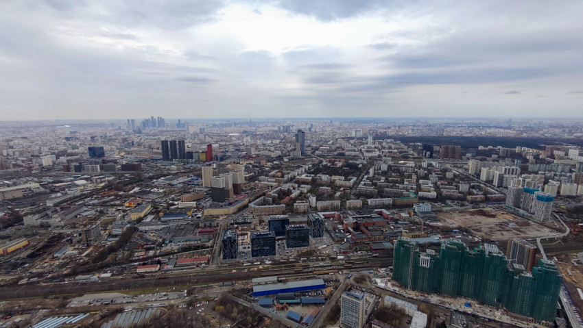Панорама Москвы с высоты Останкинской телебашни