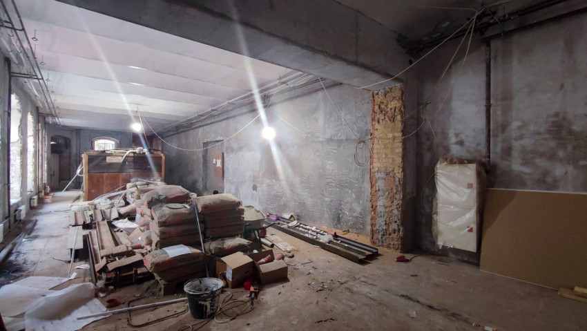 Помещение исторического здания в процессе реконструкции