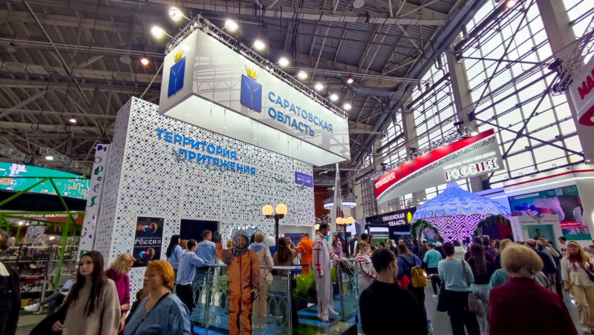 Стенд Саратовской области на международной выставке в павильоне №75 ВДНХ