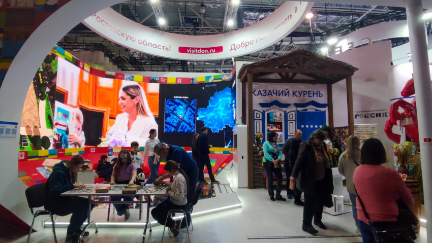Интерактивная зона стенда Ростовской области в павильоне №75 ВДНХ