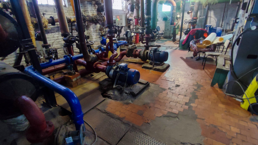 Насосное отделение ЦТП с инженерными коммуникациями и оборудованием