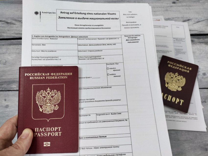 Заполнение анкеты на национальную визу с паспортом РФ