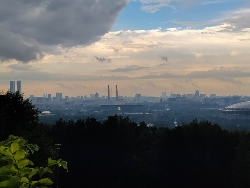 Панорамный вид на центральные районы Москвы
