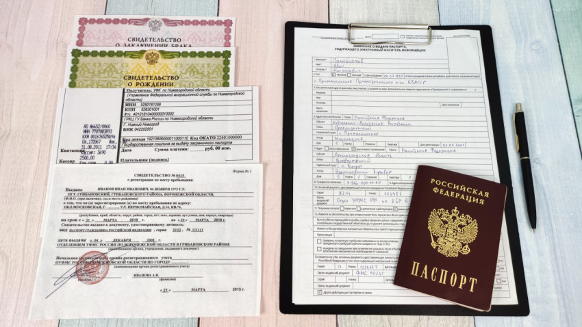 Комплект документов для получения заграничного паспорта