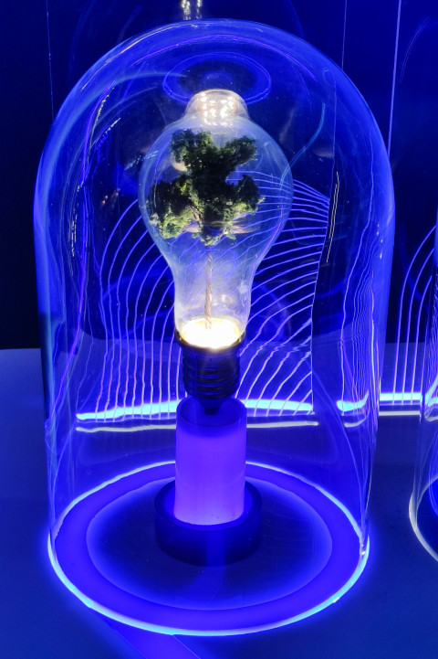 Деталь экспоната гидроэнергетики в экспозиции Красноярского края