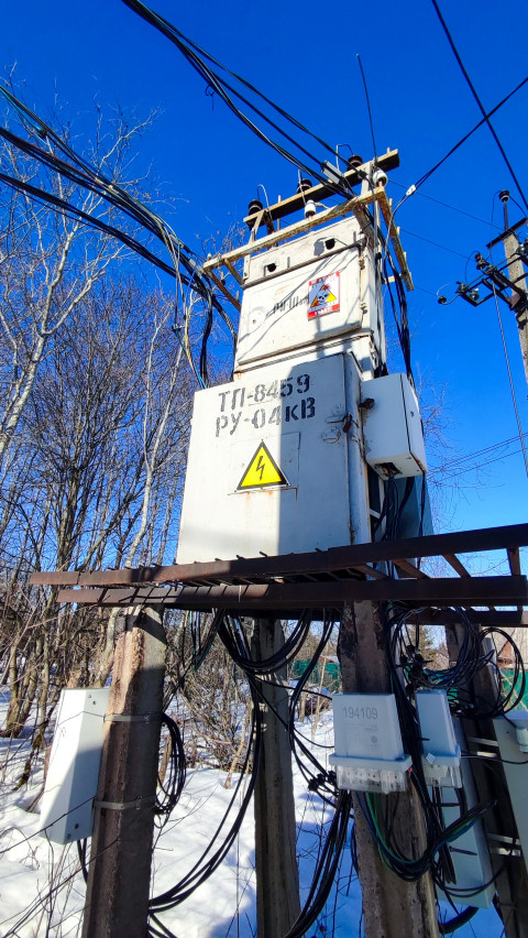 Трансформаторная подстанция на опорной конструкции