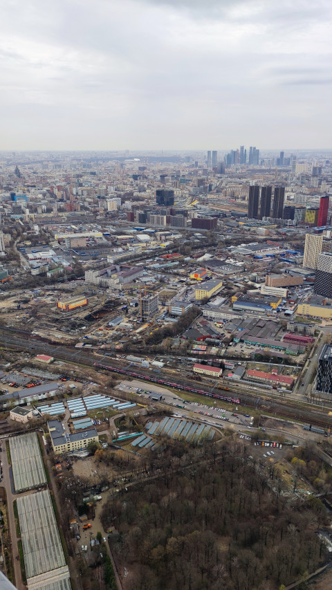 Москва с высоты Останкинской телебашни