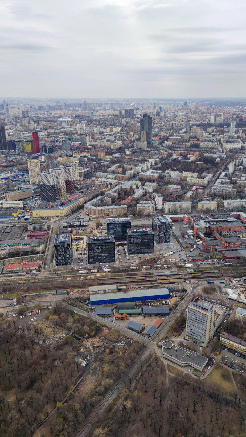 Панорама Москвы с высоты Останкинской башни