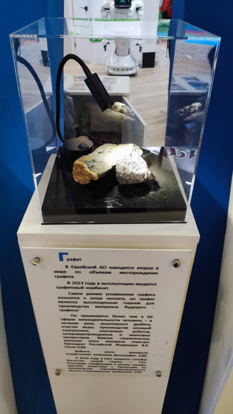 Выставочный стенд с графитом