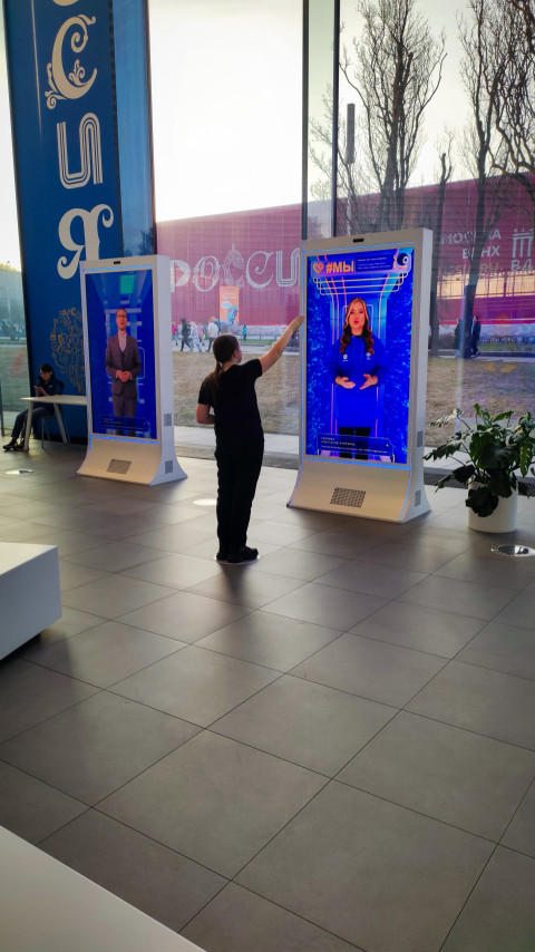 Интерактивные дисплеи в зоне цифровых технологий павильона «АТОМ»