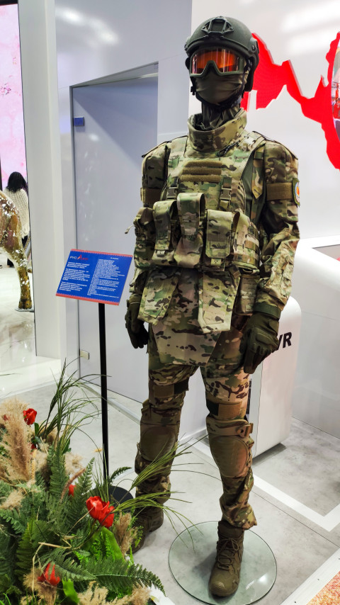 Боевой комплект на стенде Республики Калмыкия в павильоне «Регионы России»