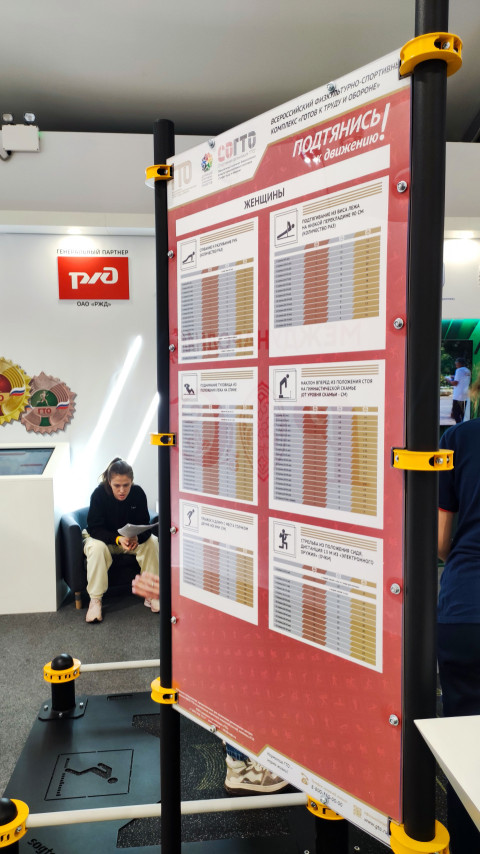 Таблица нормативов ГТО для женщин на экспозиции выставки «Россия»